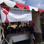 Edmond Trinity Christian Church's booth at the Oklahoma City Pride Fest