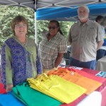 Members of Puget Sound are Open & Affirming Churches displaying their colors at Seattle Pride Fest.